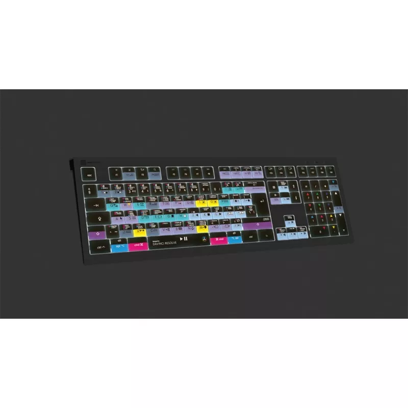 Teclado Logickeyboard ASTRA 2 USB QWERTY inglês preto tamanho completo 104 teclas