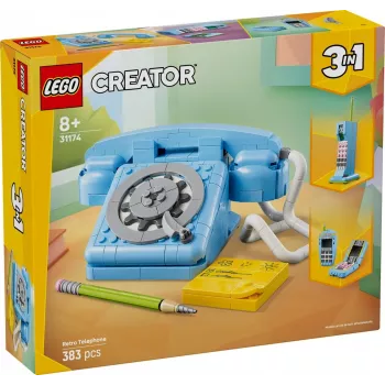 Brinquedo de construção LEGO Creator 3-in-1 31174 conjunto Telefone Retro, 383 peças, 8+ anos, 70×110×150 mm