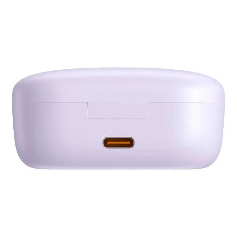 Headset Baseus Bowie E18 True Wireless Stereo (TWS) in-ear Bluetooth USB Type-C roxo — chamadas e música