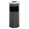 Durable 3332-58 cinzeiro/caixote do lixo redondo, 17 L, alumínio/metal, antracite