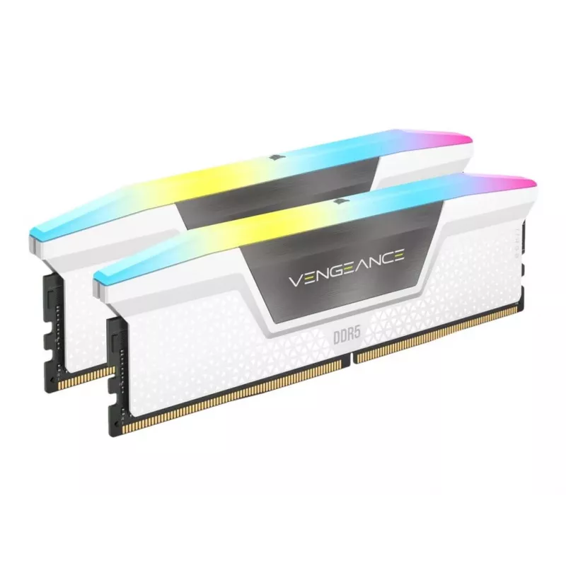 Corsair VENGEANCE RGB DDR5 5600MT/s 64GB (2x32GB) branco - 64 GB - DIMM