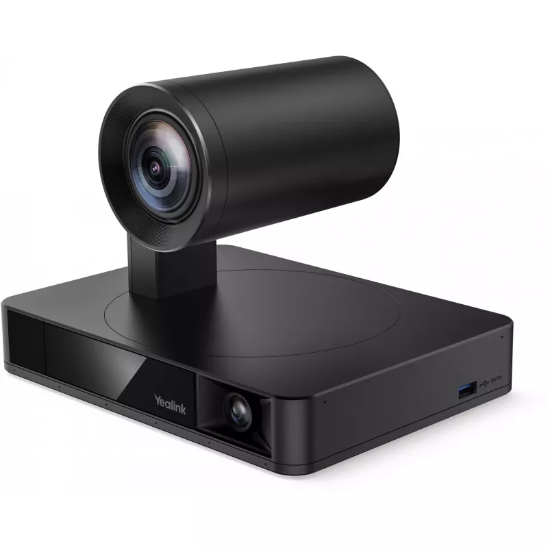 Webcam Yealink UVC86 Preto — 8 MP 4K Ultra HD, 30 fps, interface RJ-45, inclinação de 40° a -90°