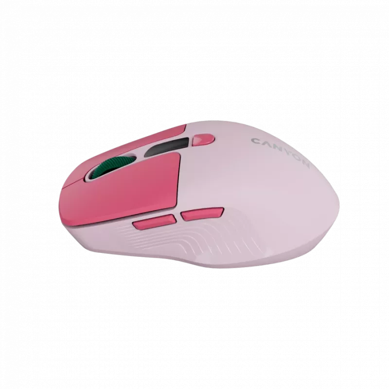 Canyon MW-26 - rato ótico sem fios 2 em 1 Bluetooth / 2,4 GHz - silencioso - rosa