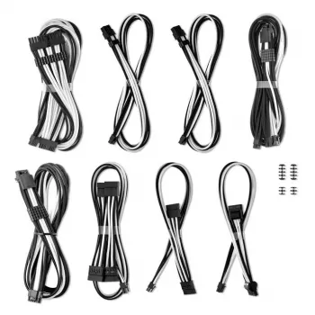 Conjunto CableMod Dual StealthSense para Corsair RMi/RMx branco 16 pinos (2× cabos)