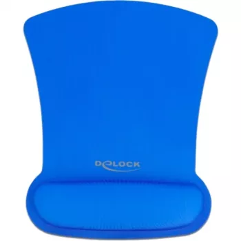 Tapete de rato ergonómico Delock com apoio de pulso azul 255 x 207 mm (12699)