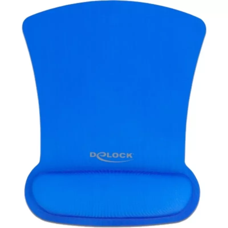 Tapete de rato ergonómico Delock com apoio de pulso azul 255 x 207 mm (12699)