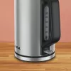 Tefal Bronx KI513D10 chaleira elétrica, 1,7 l, 2400 W, aço inoxidável, base rotativa, filtro, prateada