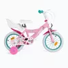 Bicicleta infantil HUFFY 24951W Minnie, rodas de 14 polegadas, quadro em aço, pneus pneumáticos, travões de aro dianteiro/traseiro, rodas de apoio