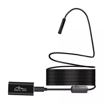 Endoscópio WiFi MEDIA-TECH MT4099, sonda de 8 mm, cabo de 5 m, IP67, 1280×720@30fps, ângulo de visão de 70°, bateria de 800 mAh