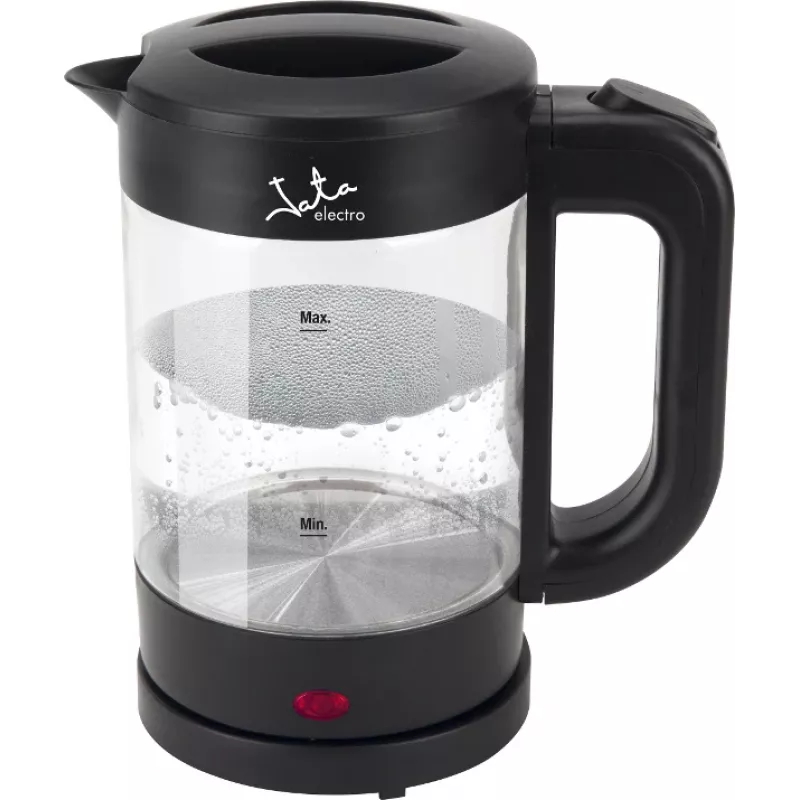Jata HA702 chaleira elétrica, 1,2 l, 1500 W, vidro de borossilicato, sem fio, preta