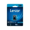 Cartão de memória SDXC Lexar 128GB UHS-I 800xPRO Class 10 U3 V30 — 150 MB/s leitura, 45 MB/s escrita, preto