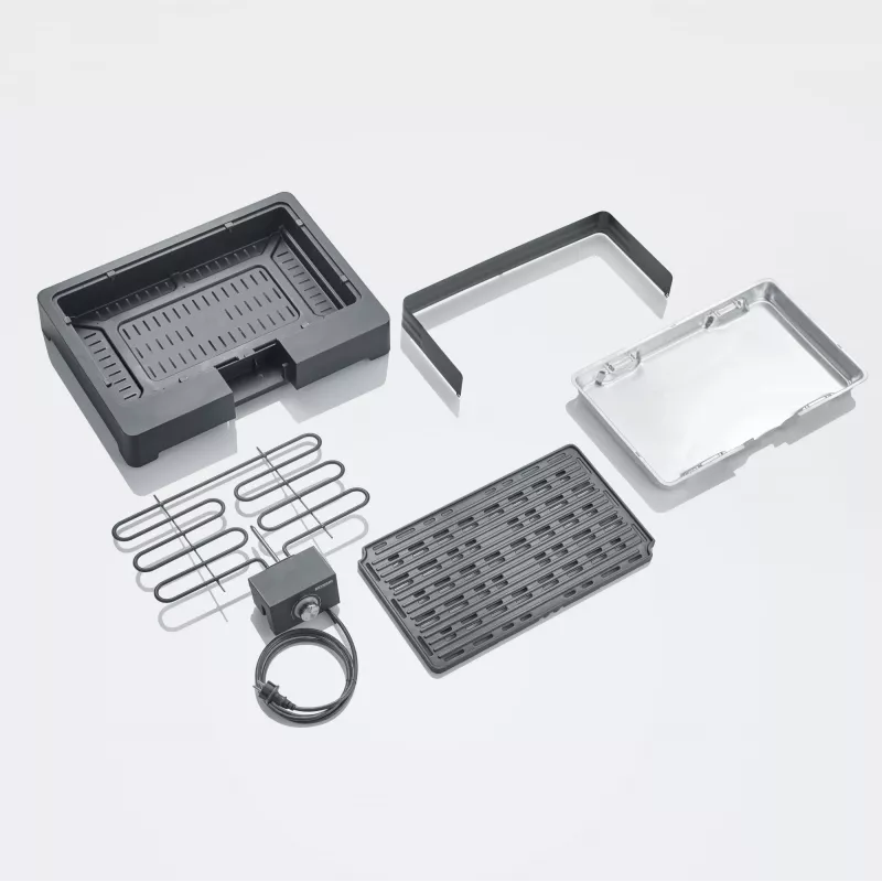 Grelhador elétrico Severin PG 8568 2200 W preto superfície de cozedura retangular