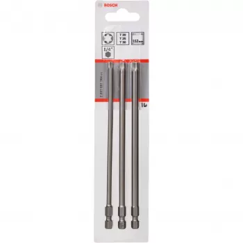 Ponta de aparafusar extra dura para aço inoxidável, madeira macia 3 unidades Torx T20, T25, T30 sextavado interior