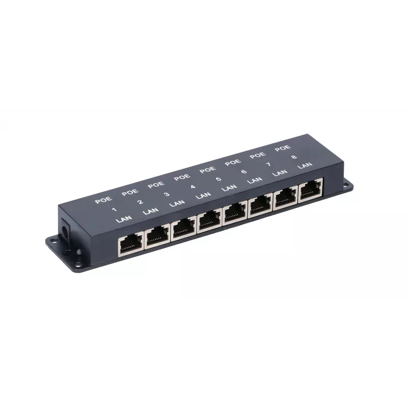 Injetor PoE Extralink 8 portas, 8x 100 Mb/s RJ45