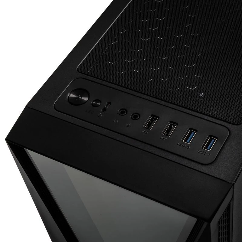 Kolink VOID RGB caixa de PC torre, preta, com janela, ventoinha LED, filtro de poeira