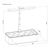 Sistema inteligente de cultivo de plantas de interior GreenBlue, vaso SMART, capacidade 4L, para 12 plantas, LEDs de espetro completo, GB133