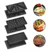 Clatronic ST/WA 3670 Máquina de sandes 800 W preto, aço inoxidável