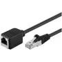 Cabo de extensão Goobay CAT 5e F/UTP, preto, 2 m - material de cobre, ficha RJ45 (8P8C) conector fêmea RJ45 (8P8C) (73388)
