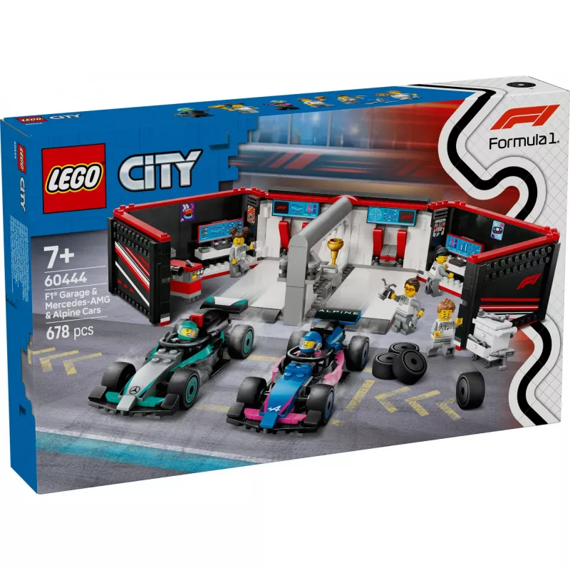LEGO CITY 60444 Garagem F1 e carros Mercedes-AMG e Alpine