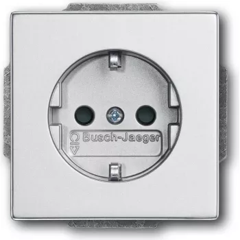 BUSCH JAEGER 2013-0-5272 - CEE 7/3 - 2P+E - prateado - 250 V - 16 A - 63 mm