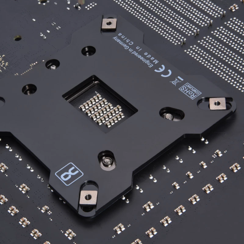 Backplate Alphacool 13071 aço inoxidável preto 90mm
