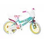 Bicicleta infantil Toimsa TOI1698 16 polegadas com gráficos Peppa Pig, adequada para idade 3–6