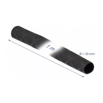 Tubo termorretrátil DeLOCK 19596 padrão X antiderrapante 1 m x 30 mm preto