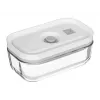 ZWILLING Fresh & Save 36803-003-0 conjunto de recipientes retangulares de vidro a vácuo, 3 un. (S/M/L, 0,35/0,75/1,6 L), borossilicato, adequado para micro-ondas/forno/máquina de lavar loiça, cinzento/transparente