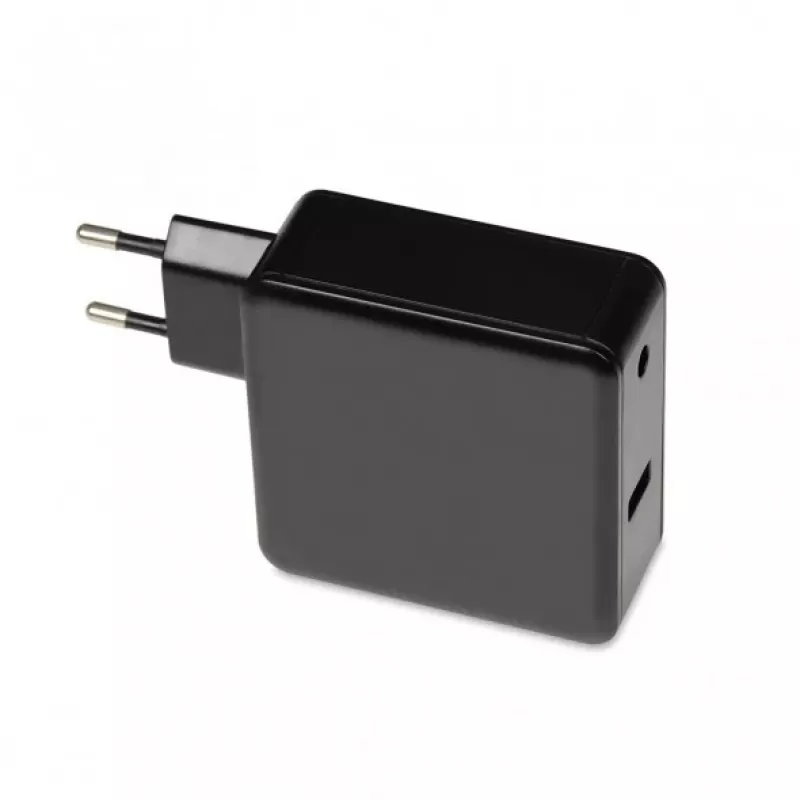 Fonte de alimentação para portátil IBOX IUZ65WA, AC/DC automático 100–240V → 18,5–20,5V, 65W, 1×USB, preto