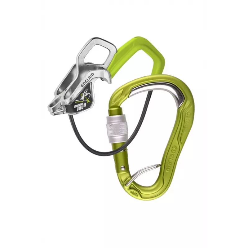 Kit de segurança EDELRID Mega Jul Bulletproof Screw II Oasis - Dispositivo de segurança e mosquetão de rosca