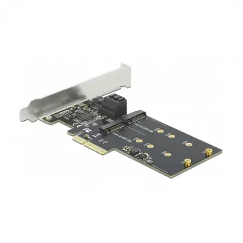 Placa SATA e M.2 PCI Express DeLOCK 3 portas SATA e 2 slots M.2 Key B