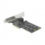 Placa SATA e M.2 PCI Express DeLOCK 3 portas SATA e 2 slots M.2 Key B