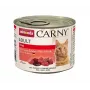 Ração húmida para gatos Animonda Carny lata 200 g — vaca, sem cereais, sem glúten, para gatos adultos, adequada em caso de alergias alimentares
