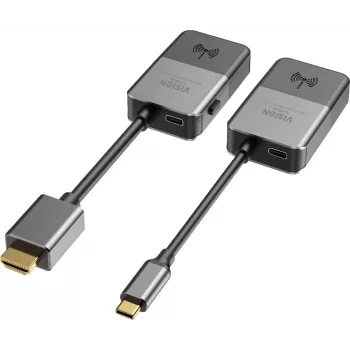 Extensor áudio/vídeo sem fios VISION TC-USBCW HDMI sobre Wi‑Fi 5, suporte USB‑C