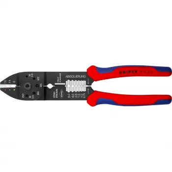 Knipex 97 21 215 alicate de cravar cabos ferramenta de cravar preto, azul, vermelho