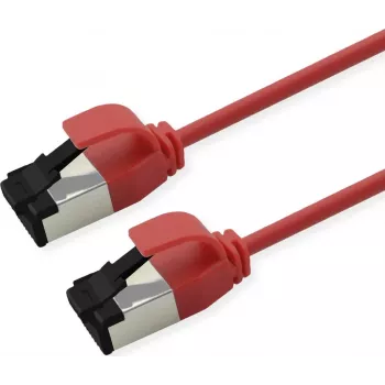 Cabo de rede ROLINE U/FTP Cat.8.1 LSOH fino vermelho 2m (21.15.3225)
