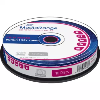 CD-R MediaRange MR214 700 MB 52x 10 unid.