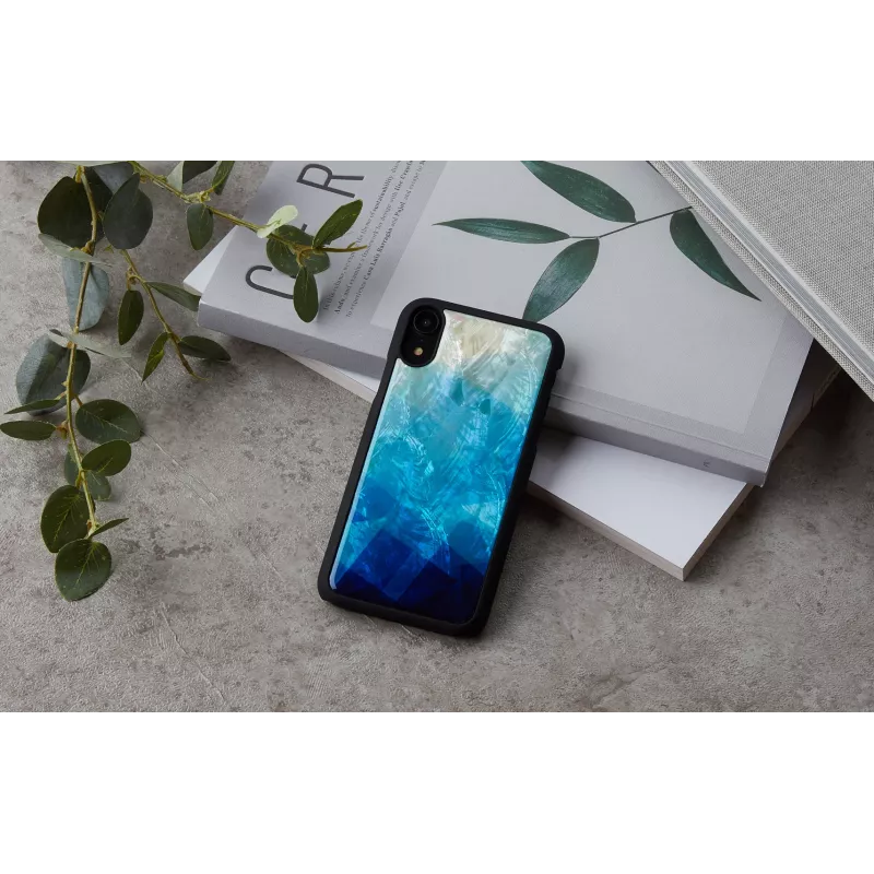 Capa para telemóvel iKins para iPhone XR – lago azul exterior, preto interior