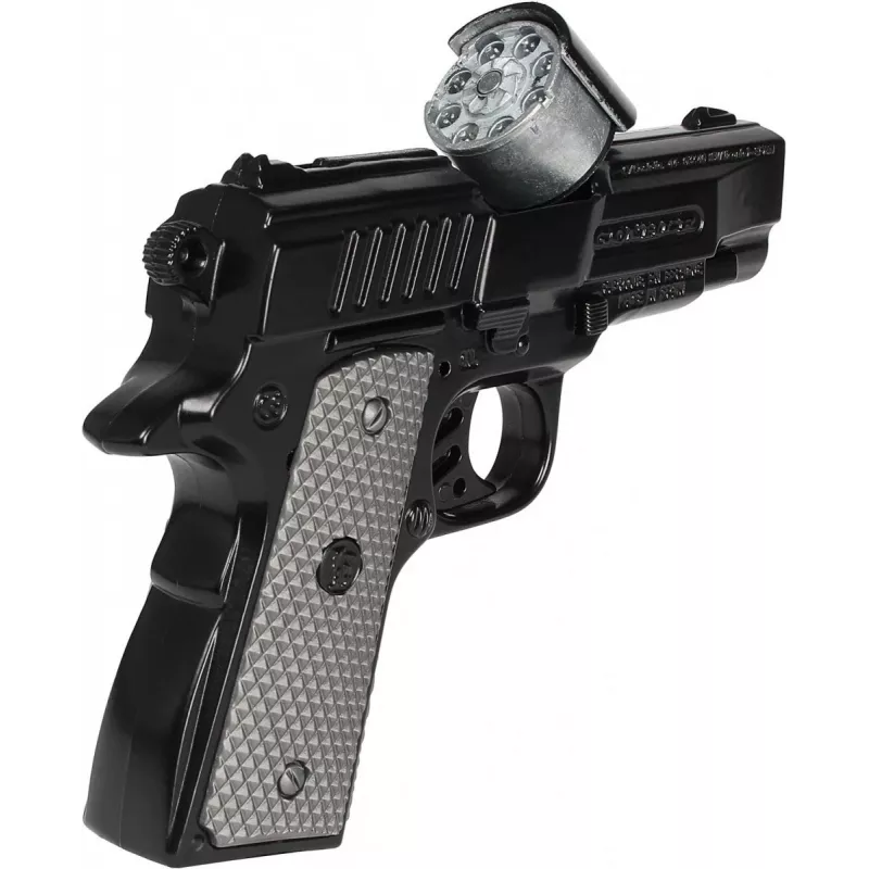 Pistola de polícia de brinquedo em metal Pulio modelo 15546/6 – design realista, construção robusta