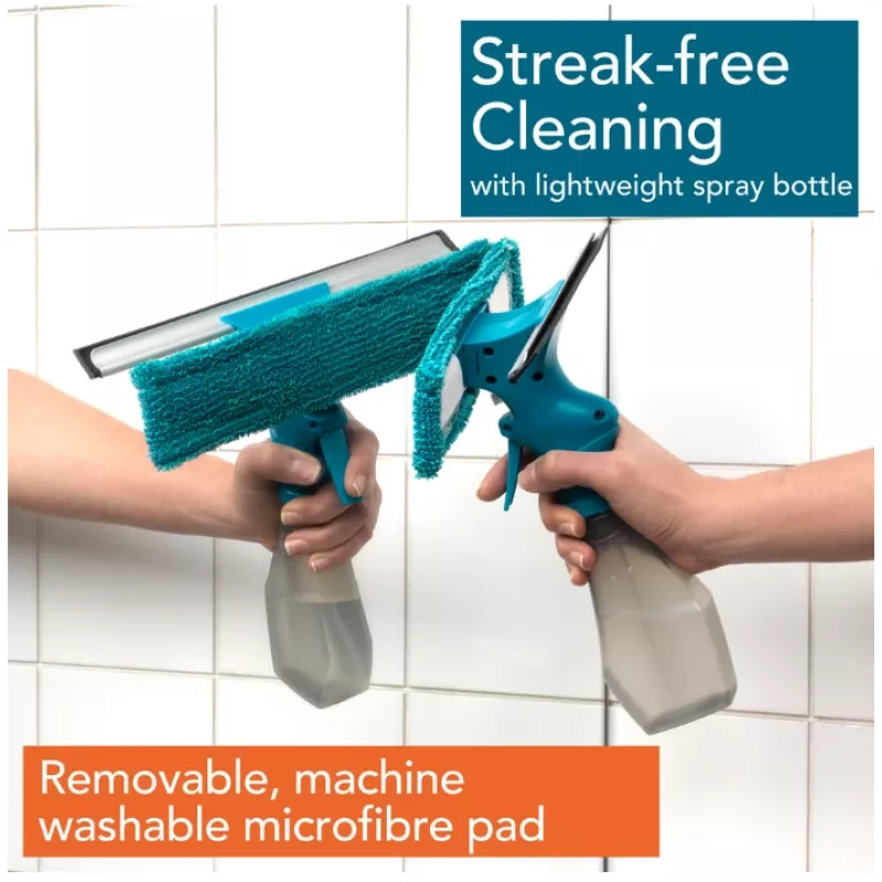 Limpeza de janelas 2-em-1 Spray Beldray LA024275TQEU7 – ferramenta de pulverização e rodo