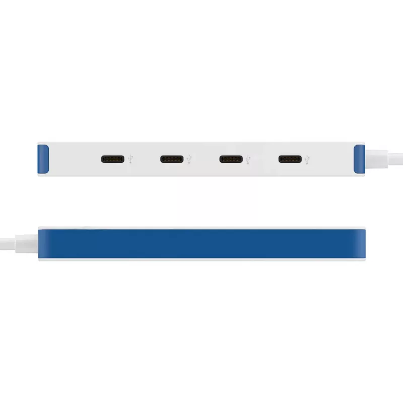 Hub USB-C Hyper HyperDrive Flex 4 portas, branco/azul | HD5201BUGL