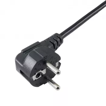 Cabo de distribuição de energia Akyga AK-PC-04A CEE 7/7 para 2x IEC C13, 1,8 m, preto