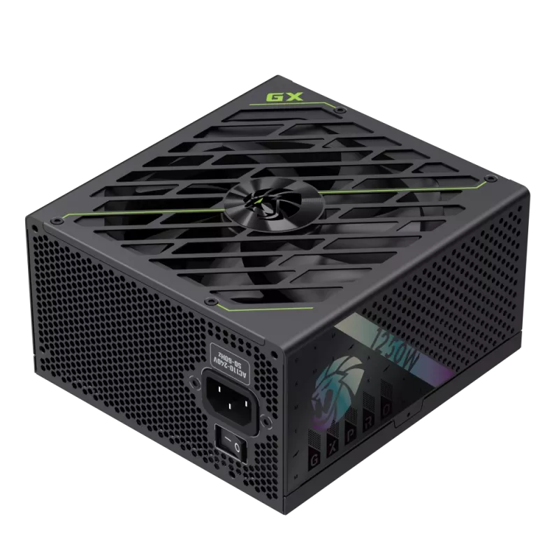Fonte de alimentação Gamemax, 80 PLUS, Gold | GX PRO 1250G | 1250 W | totalmente modular