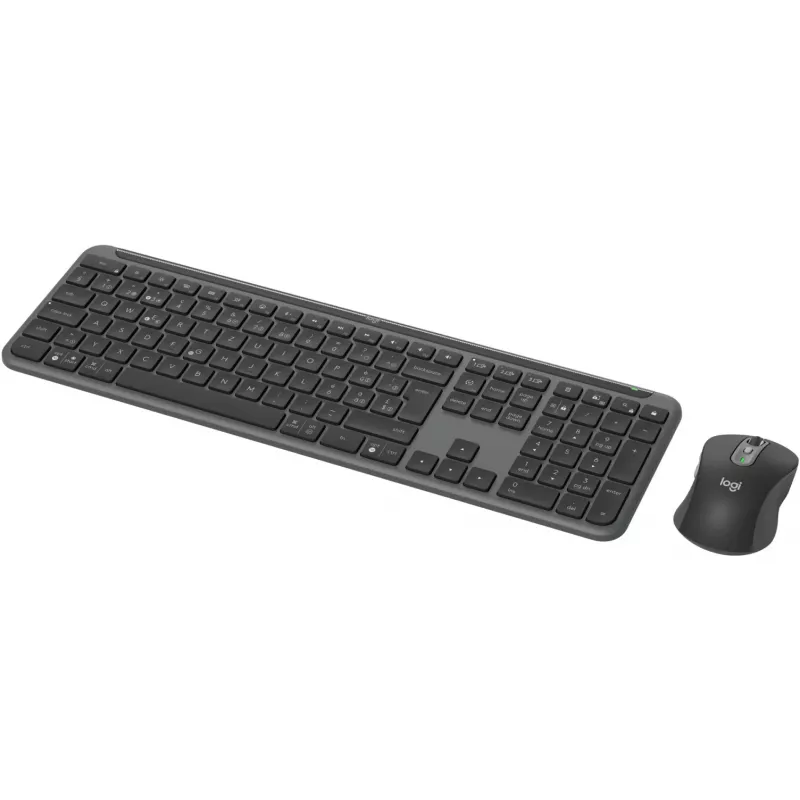 Logitech Signature Slim Combo MK950 for Business - Conjunto teclado-rato - 100% - Tamanho completo - Sem fios - Bluetooth 5.1 LE - QWERTZ - Suíço - Grafite (920-012503)