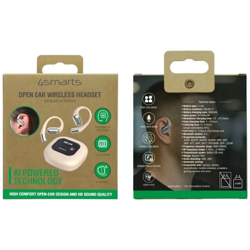 Auscultadores 4smarts SkyBuds AI Screen