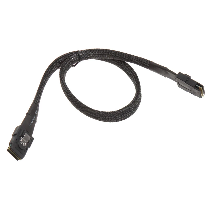 Cabo SilverStone CPS02 - SATA / SAS - com sidebands - SAS 12Gbit/s - 4-Lane - 4 x Mini SAS (SFF-8087) (W) para 4 x Mini SAS (SFF-8087) (W) - 50cm - S