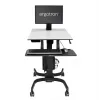 Ergotron WorkFit-C - Single LD, estação de trabalho sentado/em pé - carrinho multimédia - preto - cinzento - 7,3 kg - 61 cm (24 inch) - 75 x 75, 100 x 100 mm - 360°