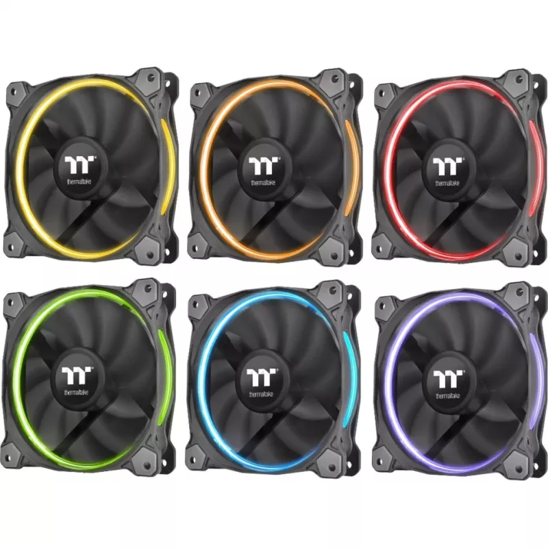 Thermaltake Riing 14 RGB TT Premium Edition CL-F051-PL14SW-A ventoinhas para radiador / caixa, 140 mm, 500–1400 RPM (3 un.)