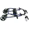 Andarilho com quatro rodas e assento, azul/preto