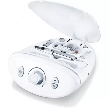 Conjunto de manicura e pedicura Beurer MP 100 cuidado de unhas – aparelho elétrico de manicura/pedicura, branco